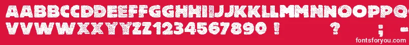 FreeThinkingsMurder Font – White Fonts on Red Background
