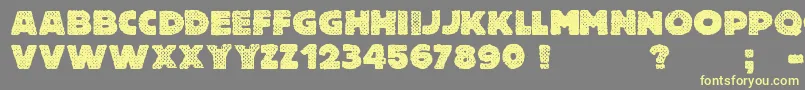 FreeThinkingsMurder Font – Yellow Fonts on Gray Background