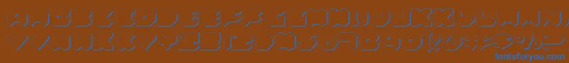 Шрифт FeldercarbShadow – синие шрифты на коричневом фоне