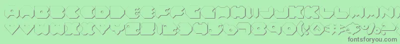 フォントFeldercarbShadow – 緑の背景に灰色の文字