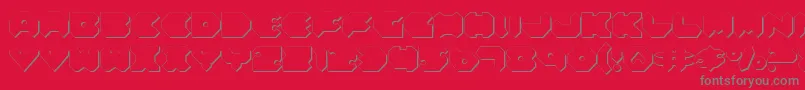 FeldercarbShadow Font – Gray Fonts on Red Background
