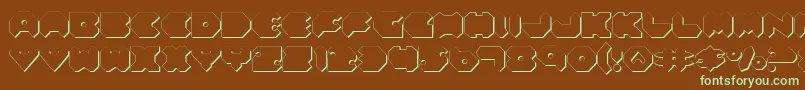 Шрифт FeldercarbShadow – зелёные шрифты на коричневом фоне