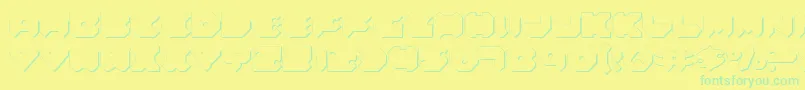 Czcionka FeldercarbShadow – zielone czcionki na żółtym tle