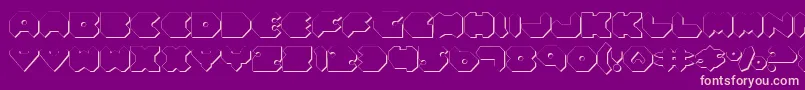 FeldercarbShadow Font – Pink Fonts on Purple Background