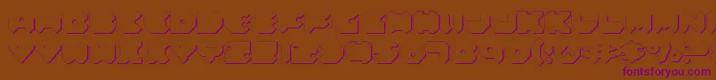 FeldercarbShadow Font – Purple Fonts on Brown Background