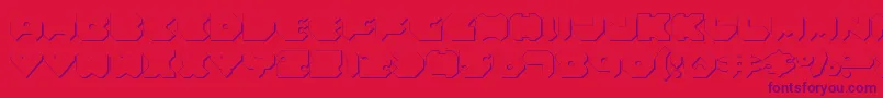 Fonte FeldercarbShadow – fontes roxas em um fundo vermelho
