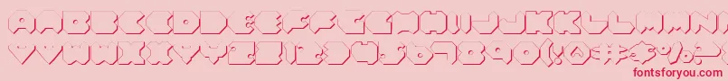 FeldercarbShadow Font – Red Fonts on Pink Background
