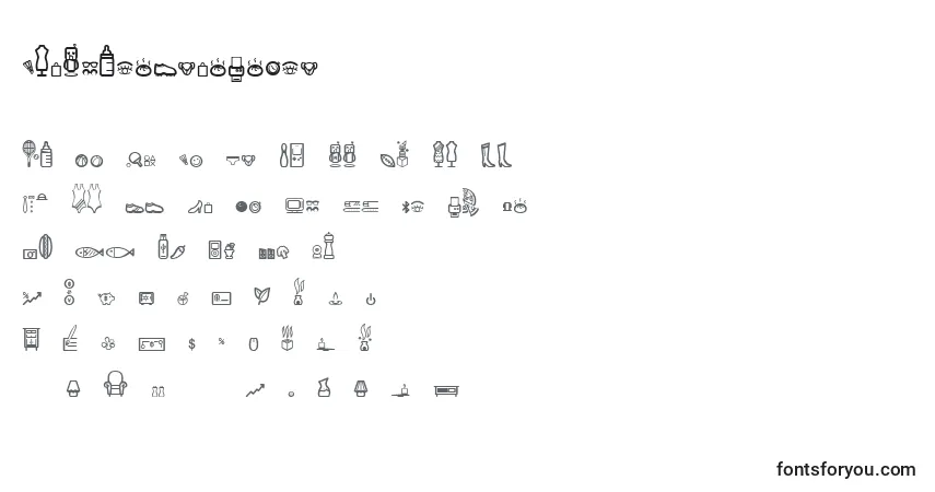 Schriftart DingpartmentStore – Alphabet, Zahlen, spezielle Symbole
