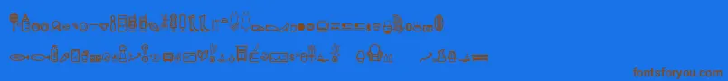 More about DingpartmentStore Font DingpartmentStore Font – Brown Fonts on Blue Background