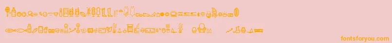 DingpartmentStore Font – Orange Fonts on Pink Background