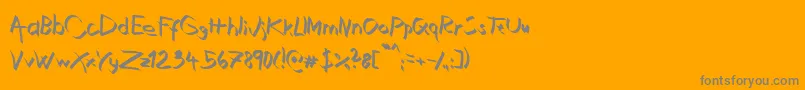 Xaligraphy Font – Gray Fonts on Orange Background