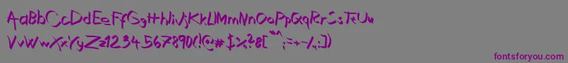 Xaligraphy Font – Purple Fonts on Gray Background