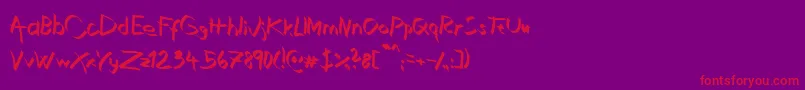 Xaligraphy Font – Red Fonts on Purple Background