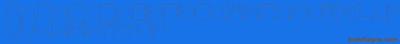 RexicRegular Font – Brown Fonts on Blue Background
