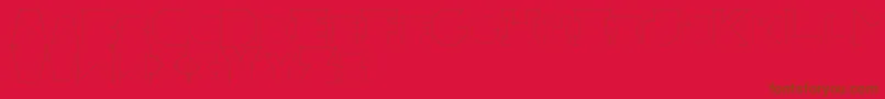 RexicRegular Font – Brown Fonts on Red Background