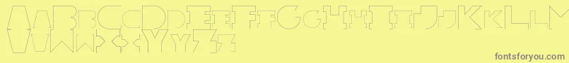 RexicRegular Font – Gray Fonts on Yellow Background