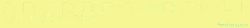RexicRegular Font – Green Fonts on Yellow Background