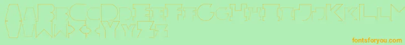 RexicRegular Font – Orange Fonts on Green Background
