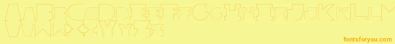 RexicRegular Font – Orange Fonts on Yellow Background