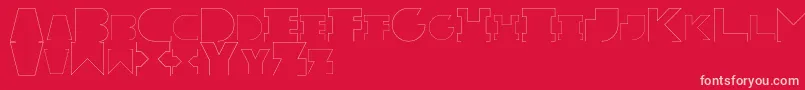 RexicRegular Font – Pink Fonts on Red Background