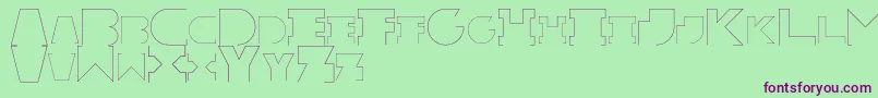 RexicRegular Font – Purple Fonts on Green Background