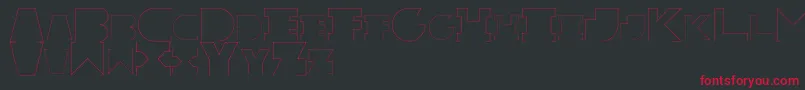 フォントRexicRegular – 黒い背景に赤い文字