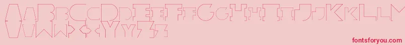 フォントRexicRegular – ピンクの背景に赤い文字