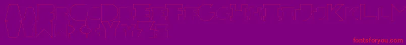 フォントRexicRegular – 紫の背景に赤い文字