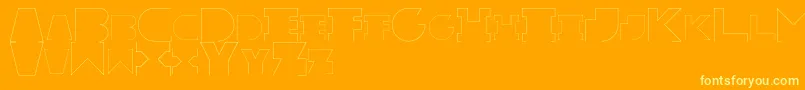 RexicRegular Font – Yellow Fonts on Orange Background