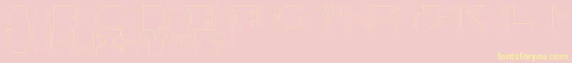 RexicRegular Font – Yellow Fonts on Pink Background