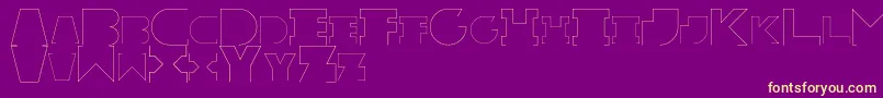 Шрифт RexicRegular – жёлтые шрифты на фиолетовом фоне