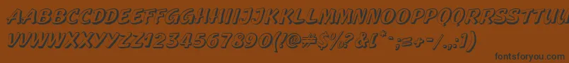 GeckoRegular Font – Black Fonts on Brown Background