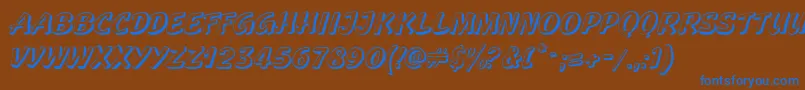 GeckoRegular Font – Blue Fonts on Brown Background