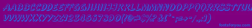 GeckoRegular Font – Blue Fonts on Purple Background