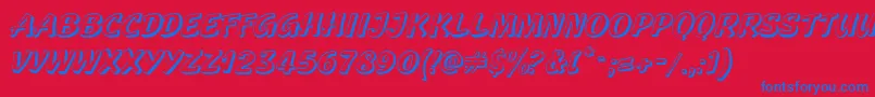 GeckoRegular Font – Blue Fonts on Red Background