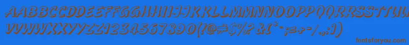 GeckoRegular Font – Brown Fonts on Blue Background