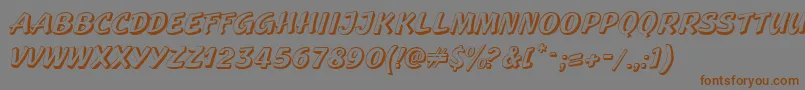 GeckoRegular Font – Brown Fonts on Gray Background
