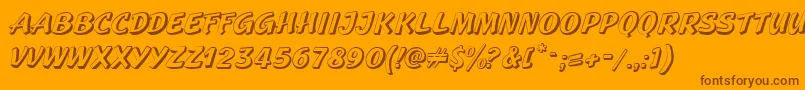 GeckoRegular Font – Brown Fonts on Orange Background