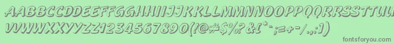GeckoRegular Font – Gray Fonts on Green Background