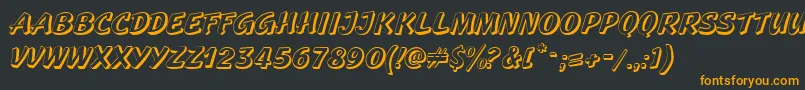 GeckoRegular Font – Orange Fonts on Black Background