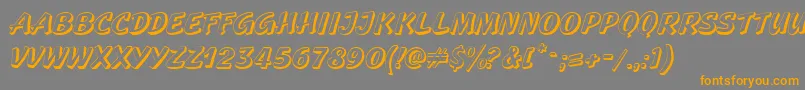 GeckoRegular Font – Orange Fonts on Gray Background