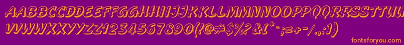 GeckoRegular Font – Orange Fonts on Purple Background
