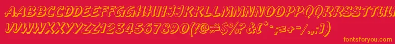 GeckoRegular Font – Orange Fonts on Red Background