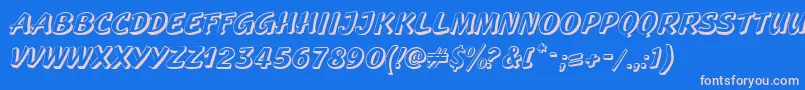 GeckoRegular Font – Pink Fonts on Blue Background