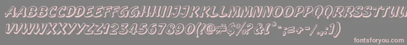 GeckoRegular Font – Pink Fonts on Gray Background