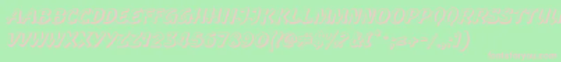 GeckoRegular Font – Pink Fonts on Green Background