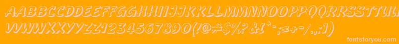 GeckoRegular Font – Pink Fonts on Orange Background