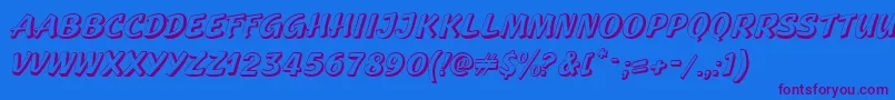 GeckoRegular Font – Purple Fonts on Blue Background