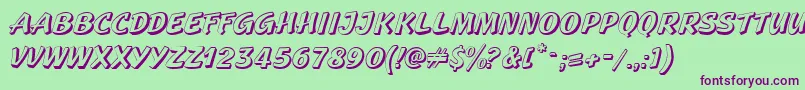 GeckoRegular Font – Purple Fonts on Green Background