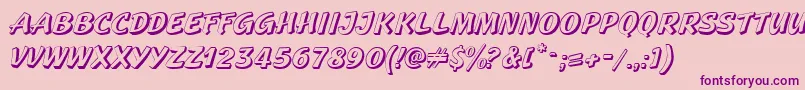 GeckoRegular Font – Purple Fonts on Pink Background